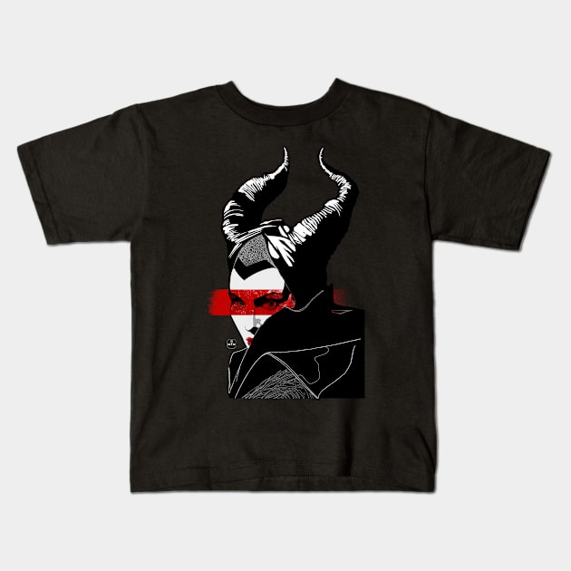 Maleficent Kids T-Shirt by MrZayas.ART